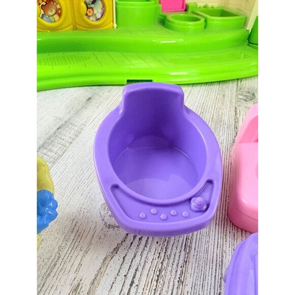 Fisher Price Little People 2008 Happy Sounds Home Furniture Baby Mom High Chair - Picture 3 of 16